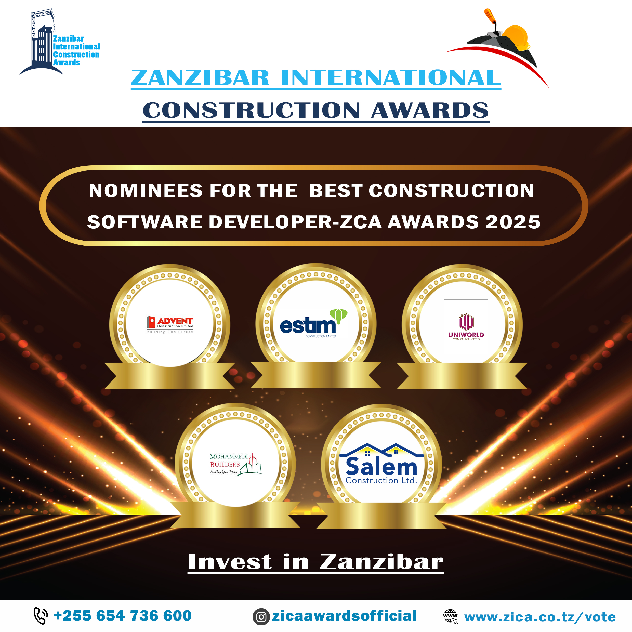 THE BEST CONSTRUCTION SOFTWARE DEVELOPER-ZICA AWARDS 2025