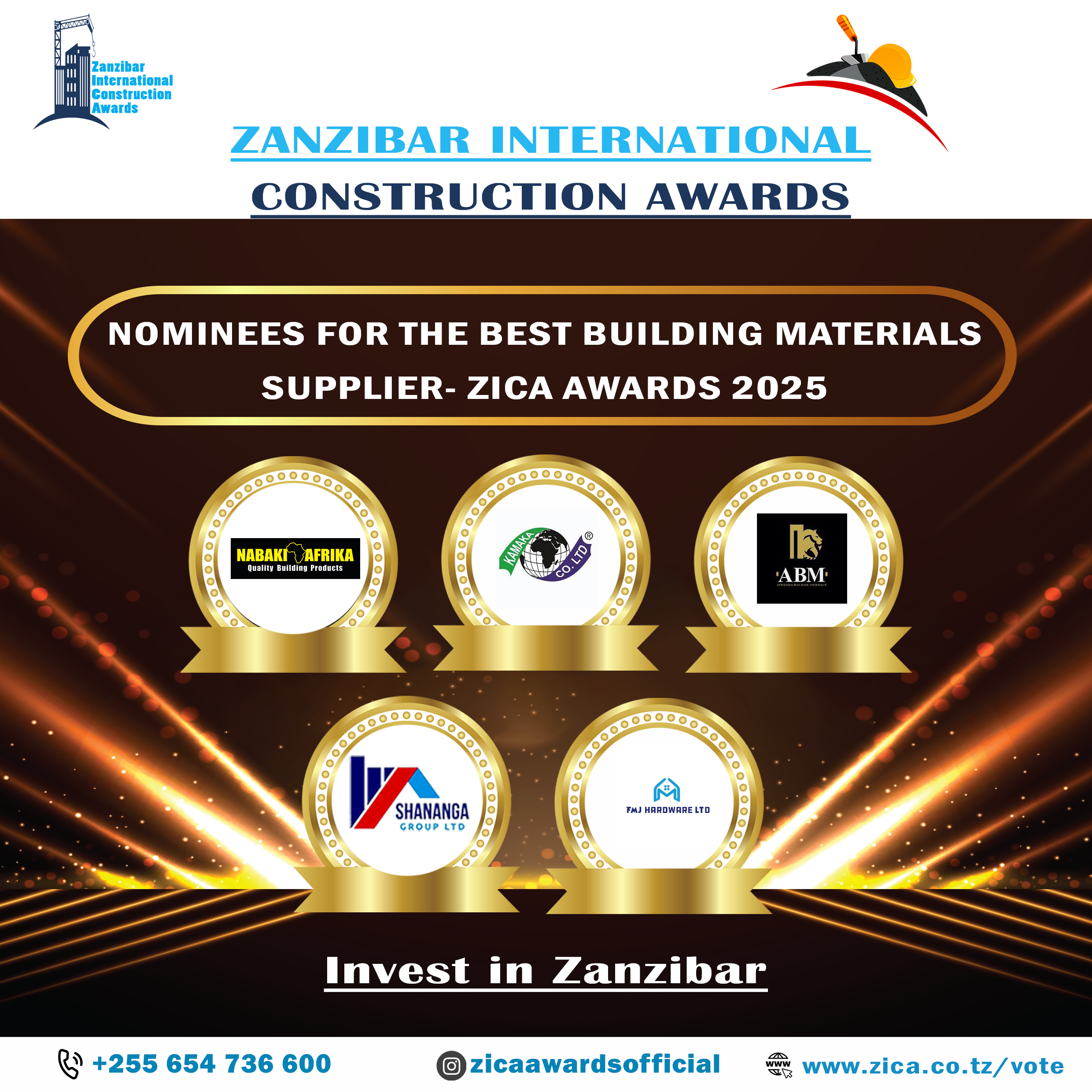 THE BEST BUILDING MATERIAL SUPPLIER-ZICA AWARDS 2025